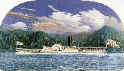 James Bard Niagara, Hudson River steamboat built 1845 Sweden oil painting artist